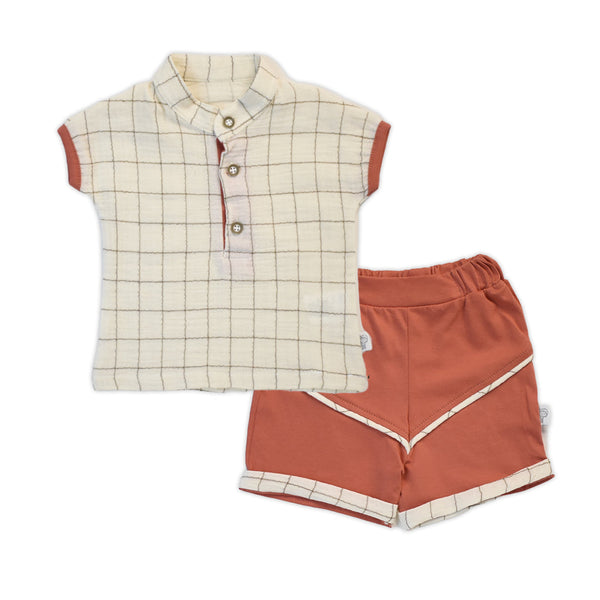 Checkers shirt with Shorts Suit