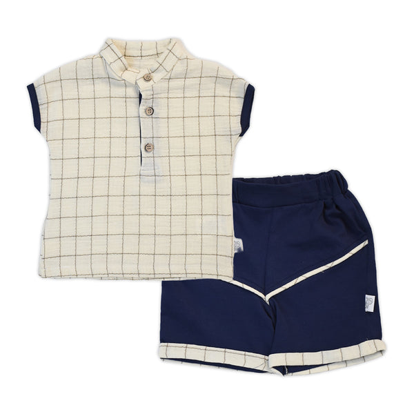 Checkers shirt with Shorts Suit